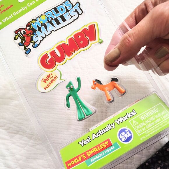 World's Smallest Gumby and Pokey Sealed 2 Figures Miniature Poseable New! - Picture 1 of 5